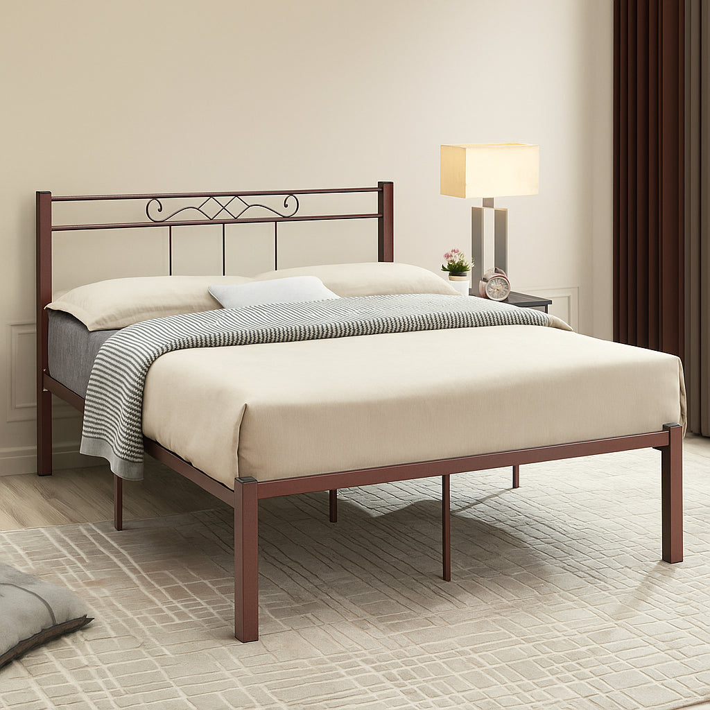 Terra Diamond Metal Bed Frame (Copper)