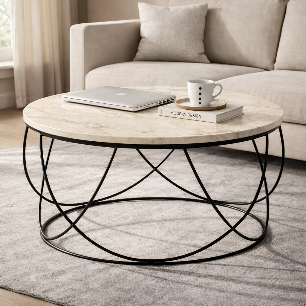 Orbit Ring Coffee Table | Round Modern Ring Base Table