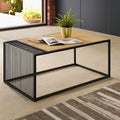 Reed Slat Coffee Table (Natural Wood)